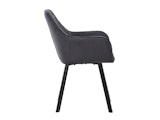 SalesFever® Essgruppe 5-tlg. 160x85 cm Akazie 4x Samtstuhl Grau Lando-Cristobal 369791 Miniaturansicht - 4