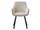 SalesFever® Essgruppe 5-tlg. 180x90 cm Tisch Natur/Weiß + 4x Stuhl Beige Wilson-Cristobal 369685 Miniaturansicht - 3