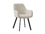 SalesFever® Essgruppe 5-tlg. 180x90 cm Tisch Natur/Schwarz+ 4x Stuhl Beige Wilson-Cristobal 369760 Miniaturansicht - 4