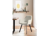 SalesFever® Essgruppe 5-tlg. 180x90 cm Tisch Natur/Schwarz+ 4x Stuhl Beige Wilson-Cristobal 369760 Miniaturansicht - 2