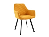 SalesFever® Essgruppe 5-tlg. 180x90 cm Tisch Natur/Schwarz+ 4x Stuhl Gelb Wilson-Cristobal 369784 Miniaturansicht - 3