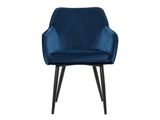 SalesFever® Essgruppe 6-tlg. 200x100 cm Akazie Stühle/Bank Samt Blau Saira-Freja-Finja 368190 Miniaturansicht - 2