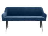 SalesFever® Essgruppe 6-tlg. 200x100 cm Akazie Stühle/Bank Samt Blau Saira-Freja-Finja 368190 Miniaturansicht - 6