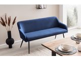 SalesFever® Essgruppe 6-tlg. 200x100 cm Akazie Stühle/Bank Samt Blau Saira-Freja-Finja 368190 Miniaturansicht - 15