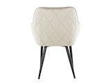 SalesFever® Essgruppe 6-tlg. 200x100 cm Akazie Stühle/Bank Samt Creme Saira-Freja-Finja 368169 Miniaturansicht - 5