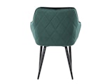 SalesFever® Essgruppe 6-tlg. 200x100 cm Akazie Stühle/Bank Samt Grün Saira-Freja-Finja 368220 Miniaturansicht - 5