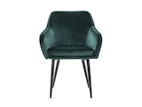 SalesFever® Essgruppe 6-tlg. 200x100 cm Akazie Stühle/Bank Samt Grün Saira-Freja-Finja 368220 Miniaturansicht - 2