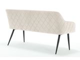 SalesFever® Essgruppe 6-tlg. 240x110 cm Akazie Stühle/Bank Samt Creme Saira-Freja-Finja 368183 Miniaturansicht - 8