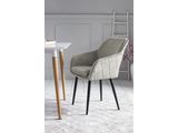 SalesFever® Essgruppe 6-tlg. 240x110 cm Akazie Stühle/Bank Samt Creme Saira-Freja-Finja 368183 Miniaturansicht - 11