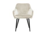 SalesFever® Essgruppe 6-tlg. 240x110 cm Akazie Stühle/Bank Samt Creme Saira-Freja-Finja 368183 Miniaturansicht - 4