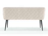 SalesFever® Essgruppe 6-tlg. 240x110 cm Akazie Stühle/Bank Samt Creme Saira-Freja-Finja 368183 Miniaturansicht - 9