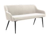 SalesFever® Essgruppe 6-tlg. 240x110 cm Akazie Stühle/Bank Samt Creme Saira-Freja-Finja 368183 Miniaturansicht - 7