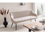 SalesFever® Essgruppe 6-tlg. 240x110 cm Akazie Stühle/Bank Samt Creme Saira-Freja-Finja 368183 Miniaturansicht - 14