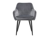 SalesFever® Essgruppe 6-tlg. 240x110 cm Akazie Stühle/Bank Samt Grau Saira-Freja-Finja 368152 Miniaturansicht - 2