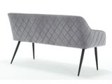 SalesFever® Essgruppe 6-tlg. 240x110 cm Akazie Stühle/Bank Samt Grau Saira-Freja-Finja 368152 Miniaturansicht - 9