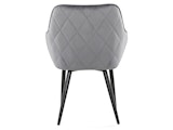 SalesFever® Essgruppe 6-tlg. 240x110 cm Akazie Stühle/Bank Samt Grau Saira-Freja-Finja 368152 Miniaturansicht - 5