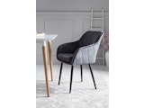 SalesFever® Essgruppe 6-tlg. 240x110 cm Akazie Stühle/Bank Samt Grau Saira-Freja-Finja 368152 Miniaturansicht - 11