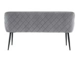 SalesFever® Essgruppe 6-tlg. 240x110 cm Akazie Stühle/Bank Samt Grau Saira-Freja-Finja 368152 Miniaturansicht - 10