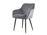 SalesFever® Essgruppe 6-tlg. 240x110 cm Akazie Stühle/Bank Samt Grau Saira-Freja-Finja 368152 Miniaturansicht - 3