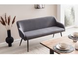 SalesFever® Essgruppe 6-tlg. 240x110 cm Akazie Stühle/Bank Samt Grau Saira-Freja-Finja 368152 Miniaturansicht - 14