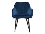 SalesFever® Essgruppe 6-tlg. 240x110 cm Akazie Stühle/Bank Samt Blau Saira-Freja-Finja 368213 Miniaturansicht - 2