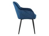 SalesFever® Essgruppe 6-tlg. 240x110 cm Akazie Stühle/Bank Samt Blau Saira-Freja-Finja 368213 Miniaturansicht - 3