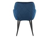 SalesFever® Essgruppe 6-tlg. 240x110 cm Akazie Stühle/Bank Samt Blau Saira-Freja-Finja 368213 Miniaturansicht - 4