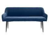 SalesFever® Essgruppe 6-tlg. 240x110 cm Akazie Stühle/Bank Samt Blau Saira-Freja-Finja 368213 Miniaturansicht - 9