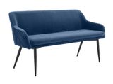 SalesFever® Essgruppe 6-tlg. 240x110 cm Akazie Stühle/Bank Samt Blau Saira-Freja-Finja 368213 Miniaturansicht - 10