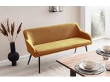 SalesFever® Essgruppe 6-tlg. 240x110 cm Akazie Stühle/Bank Samt Gelb Saira-Freja-Finja 368275 Miniaturansicht - 16
