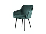 SalesFever® Essgruppe 6-tlg. 240x110 cm Akazie Stühle/Bank Samt Grün Saira-Freja-Finja 368244 Miniaturansicht - 2
