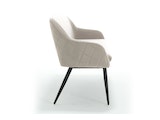 SalesFever® Essgruppe 6-tlg. 220x110 cm Akazie Stühle/Bank Samt Creme Saira-Freja-Finja 368176 Miniaturansicht - 5