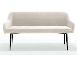 SalesFever® Essgruppe 6-tlg. 220x110 cm Akazie Stühle/Bank Samt Creme Saira-Freja-Finja 368176 Miniaturansicht - 6