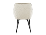 SalesFever® Essgruppe 6-tlg. 220x110 cm Akazie Stühle/Bank Samt Creme Saira-Freja-Finja 368176 Miniaturansicht - 4