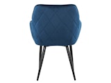 SalesFever® Essgruppe 6-tlg. 220x110 cm Akazie Stühle/Bank Samt Blau Saira-Freja-Finja 368206 Miniaturansicht - 4