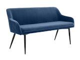 SalesFever® Essgruppe 6-tlg. 220x110 cm Akazie Stühle/Bank Samt Blau Saira-Freja-Finja 368206 Miniaturansicht - 10