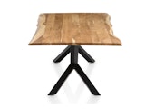 SalesFever® Essgruppe 6-tlg. 220x110 cm Akazie Stühle/Bank Samt Senfgelb Saira-Freja-Finja 368268 Miniaturansicht - 12