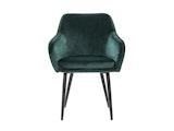 SalesFever® Essgruppe 6-tlg. 220x110 cm Akazie Stühle/Bank Samt Grün Saira-Freja-Finja 368237 Miniaturansicht - 2