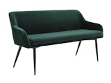 SalesFever® Essgruppe 6-tlg. 220x110 cm Akazie Stühle/Bank Samt Grün Saira-Freja-Finja 368237 Miniaturansicht - 9