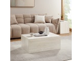 SalesFever® Couchtisch rechteckig 90x60 cm Beige Travertinoptik Aston 367988 Miniaturansicht - 3