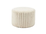 SalesFever® Sitzhocker rund Ø55 cm aus Plüsch-Cord Bornholm Beige 367919 Miniaturansicht - 1
