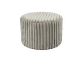 SalesFever® Sitzhocker rund Ø55 cm aus Plüsch-Cord Bornholm Hellgrau 367926 Miniaturansicht - 1