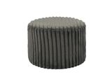 SalesFever® Sitzhocker rund Ø55 cm aus Plüsch-Cord Bornholm Dunkelgrau 367933 Miniaturansicht - 1