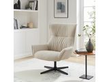SalesFever® Sessel mit Drehfunktion aus Strukturstoff Candida Beige 367858 Miniaturansicht - 2