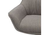 SalesFever® Sessel mit Drehfunktion aus Strukturstoff Candida Taupe 367865 Miniaturansicht - 6