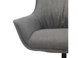 SalesFever® Sessel mit Drehfunktion aus Strukturstoff Candida Grau 367872 Miniaturansicht - 6