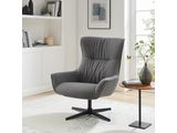 SalesFever® Sessel mit Drehfunktion aus Strukturstoff Candida Grau 367872 Miniaturansicht - 2