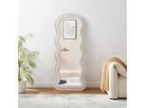 SalesFever® Spiegel mit Rahmen aus Kunstfell 70x170 cm Beige Caravel 367179 Miniaturansicht - 2