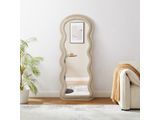 SalesFever® Spiegel mit Rahmen aus Kunstfell 70x170 cm Champagner Caravel 367186 Miniaturansicht - 2