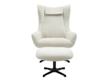 SalesFever® Sessel und Hocker mit Drehfunktion in Cordoptik Beige Daphne 367827 Miniaturansicht - 4